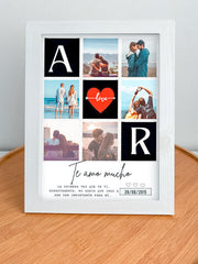 Cuadro 15x20 CM Marco Blanco con Dorado