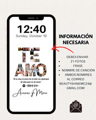 Wallpaper Personalizado con fotos| Modelo 11 | Te Amo