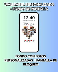 Wallpaper Personalizado con fotos| Modelo 2 | Corazon