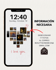 Wallpaper Personalizado con fotos| Modelo 14 | Modelo Corazon