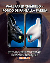 Wallpaper Chimuelo – Fondo de Pantalla Pareja Furia Nocturna y Luminosa | Pantalla de Bloqueo