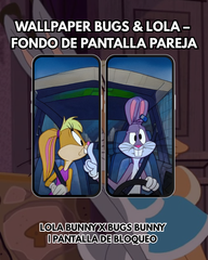Wallpaper Bugs y Lola|Lunny Toons– Fondo de Pantalla Pareja | Pantalla de Bloqueo