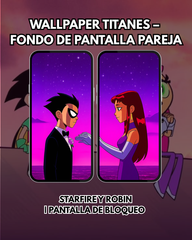 Wallpaper Starfire y Robin – Fondo de Pantalla Pareja | Pantalla de Bloqueo