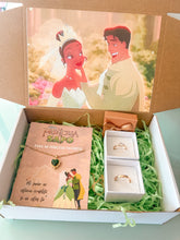 Box Princesa y el sapo L (Tiana) collar + anillos