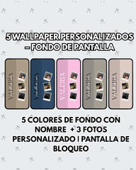 5 Wallpaper Personalizados con Nombre| 5 Colores Modelo 4