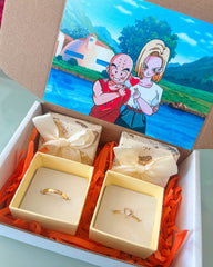 Set anillos Krillin y 18