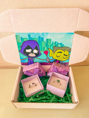 Set Anillos Raven y Chico Bestia