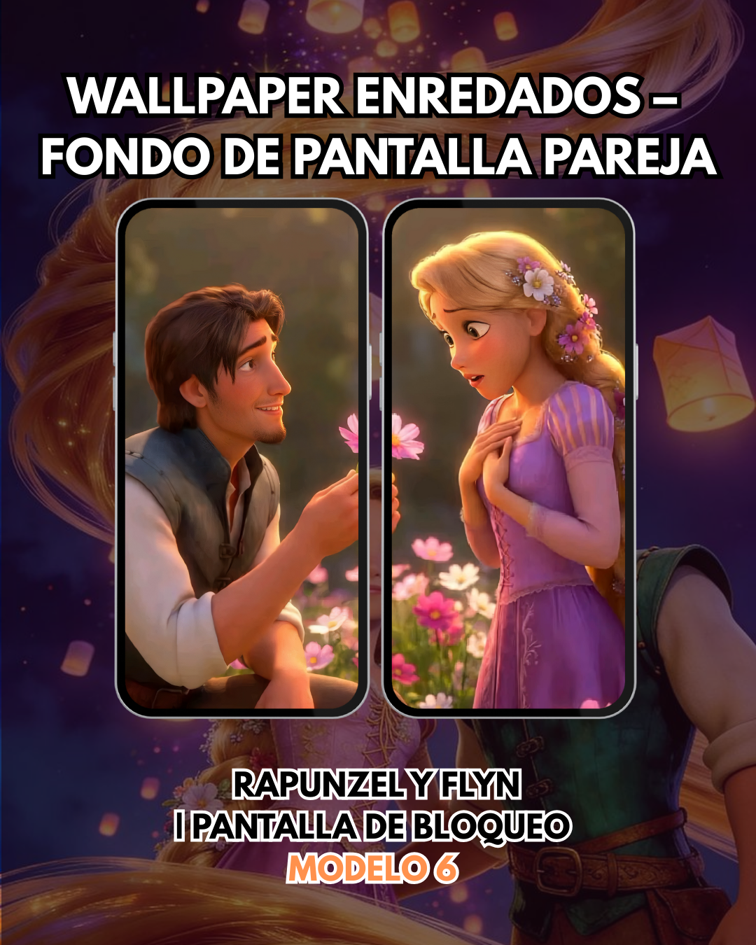 Wallpaper Enredados – Flynn y Rapunzel  Fondo de Pantalla | Pantalla de Bloqueo