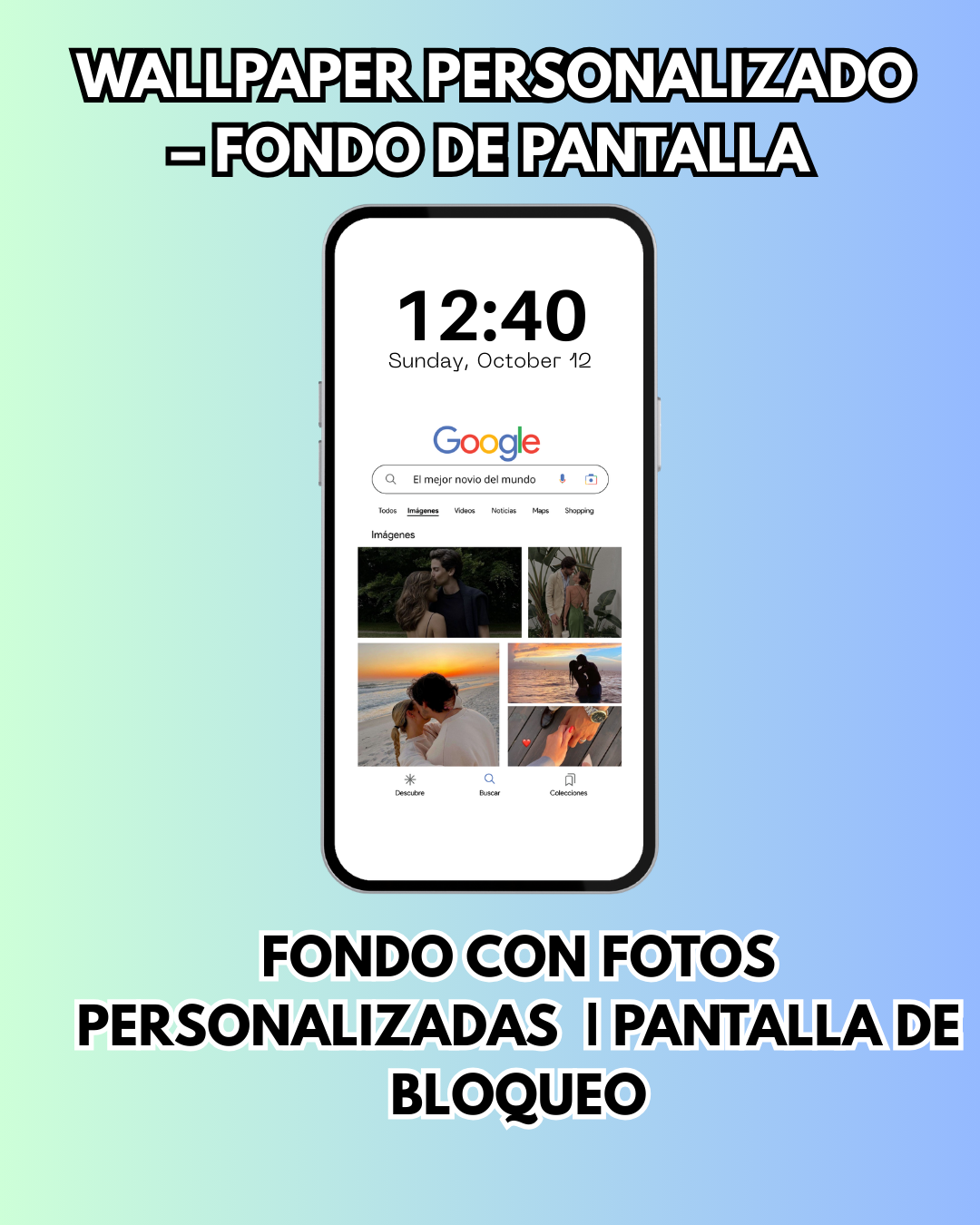 Wallpaper Personalizado con fotos|  Modelo 13 |  Diseño Google
