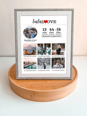Cuadro love 20x25 cm (marco gris)