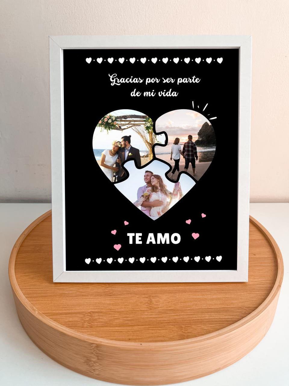 Cuadro love 20x25 CM Marco Blanco