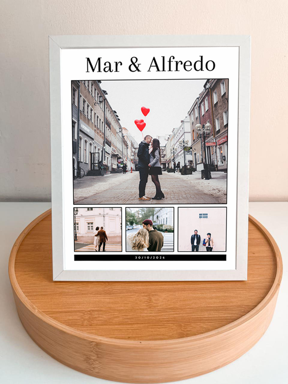 Cuadro love 20x25 CM Marco Blanco