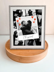 Cuadro love 20x25 cm (marco gris)