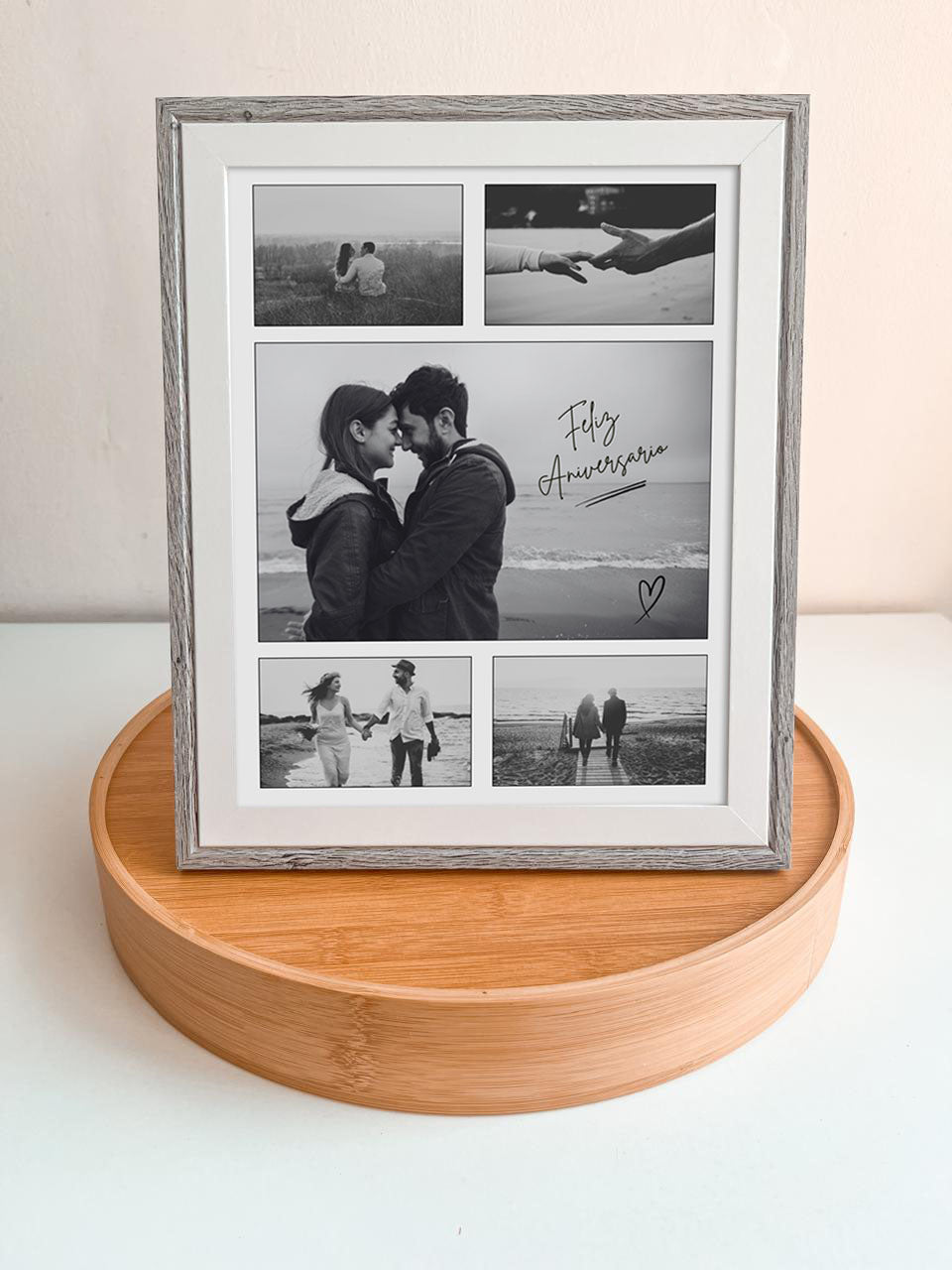 Cuadro love 20x25 cm (marco gris)