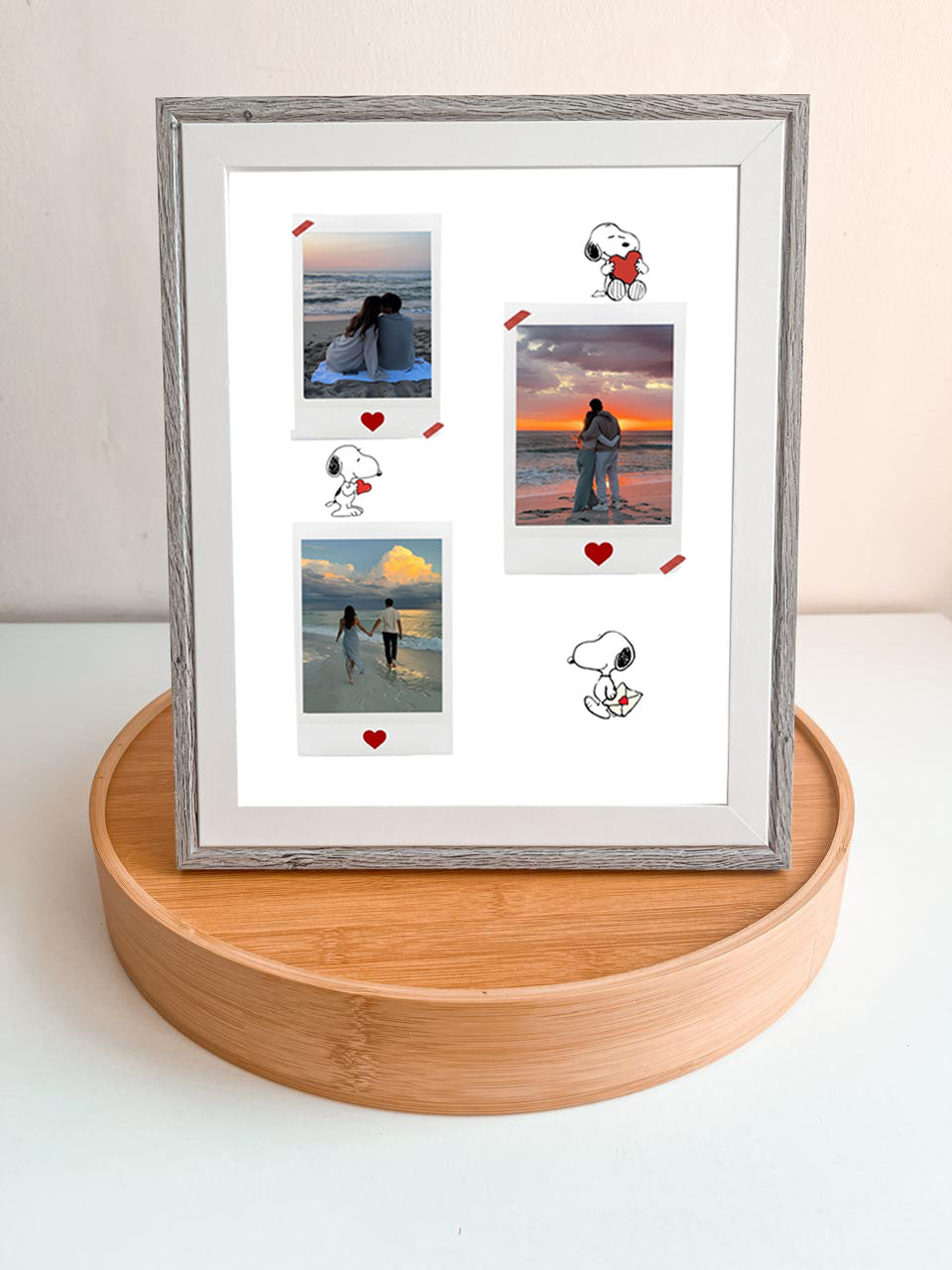 Cuadro love 20x25 cm (marco gris)