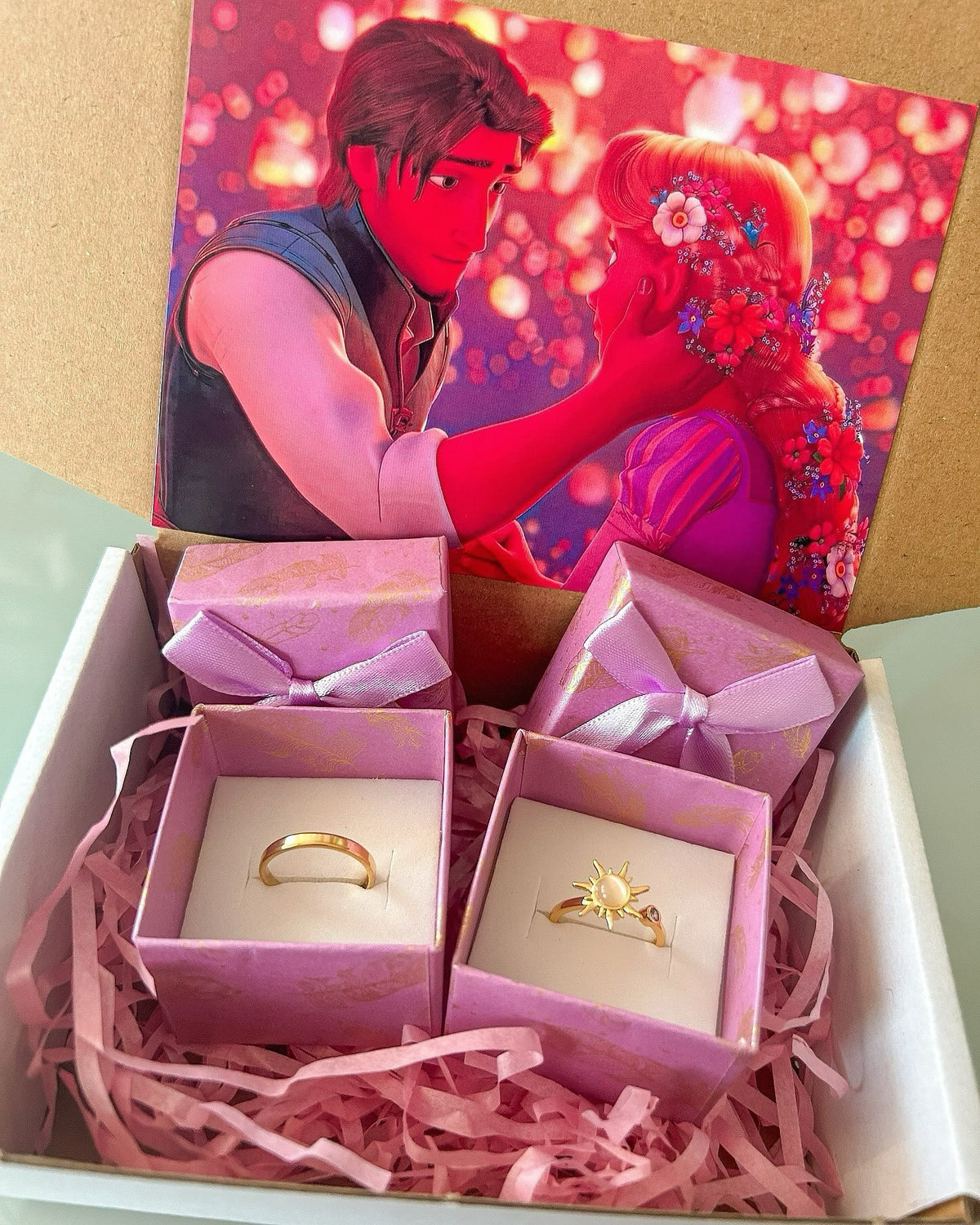 Set de Anillos Enredados(rapunzel y flynn)
