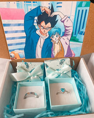 Set de anillos Vegeta y Bulma 1