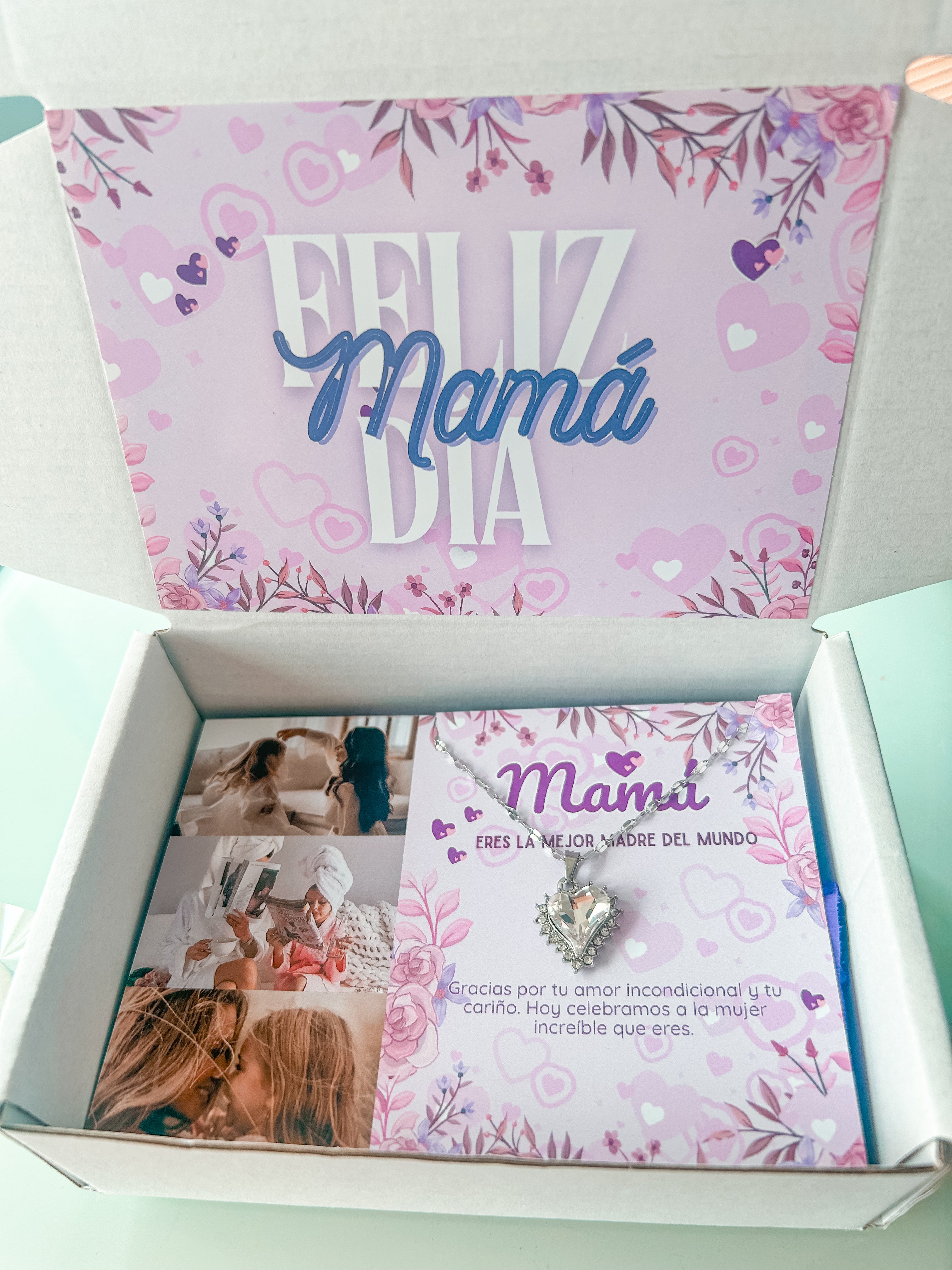 Collar Día de la madre box Morada