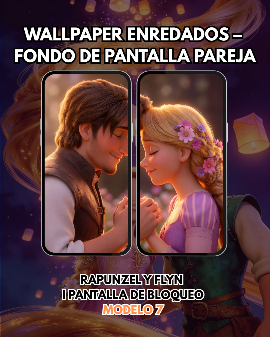 Wallpaper Enredados – Flynn y Rapunzel  Fondo de Pantalla | Pantalla de Bloqueo
