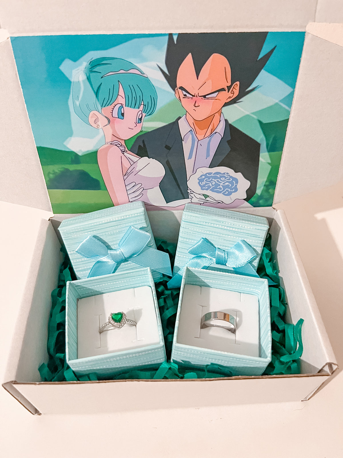 Set de anillos Vegeta y Bulma