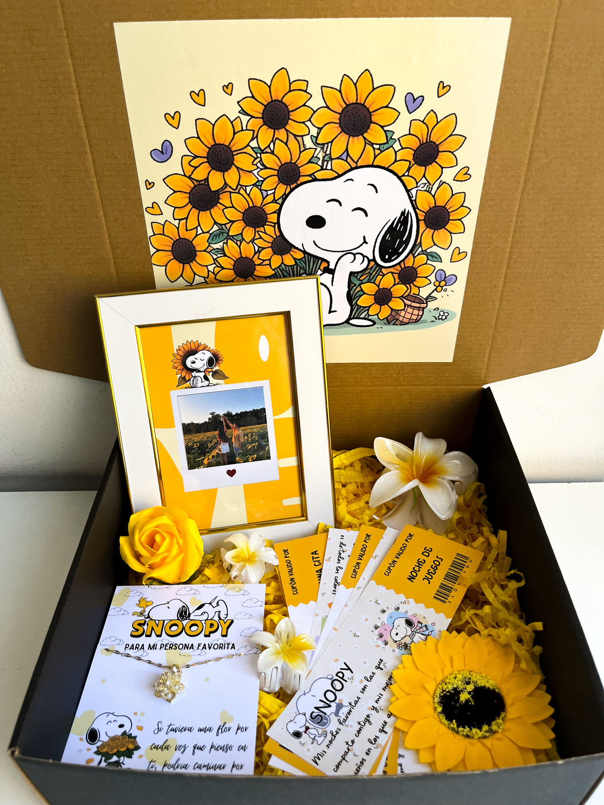 Snoopy flores amarillas xxl