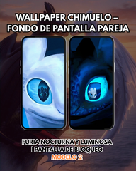Wallpaper Chimuelo – Fondo de Pantalla Pareja Furia Nocturna y Luminosa | Pantalla de Bloqueo
