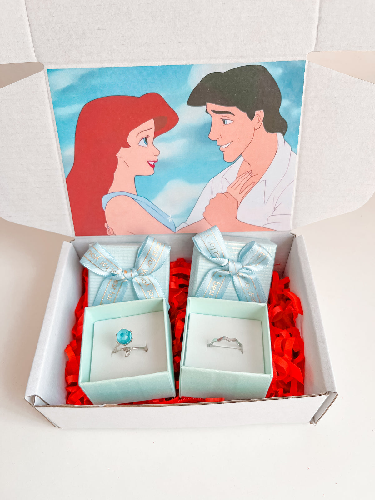 Set de anillos La Sirenita (Ariel y Erik)