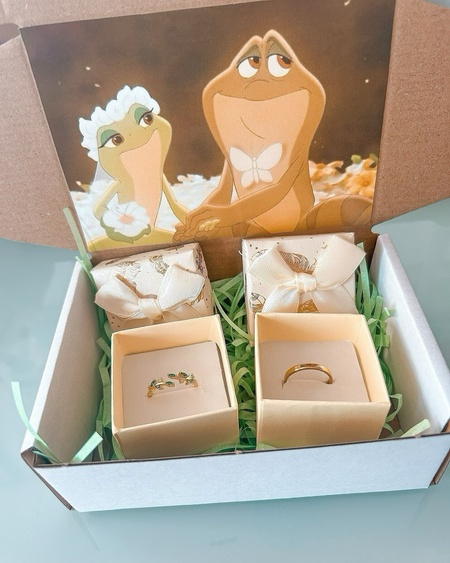 Set de Anillos princesa y el sapo