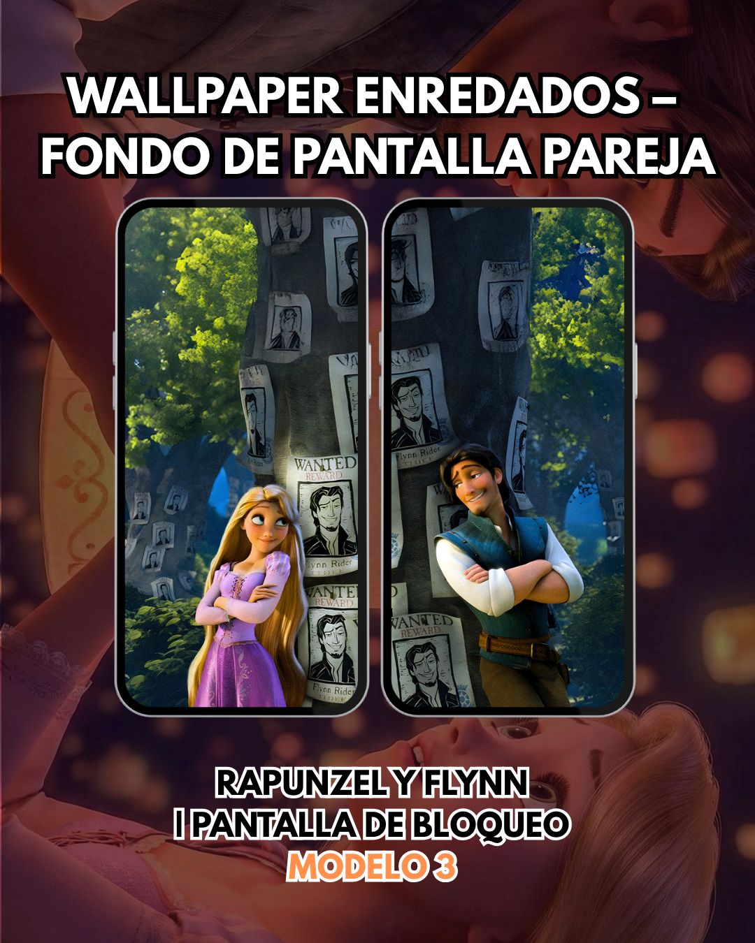 Wallpaper Enredados – Flynn y Rapunzel  Fondo de Pantalla | Pantalla de Bloqueo
