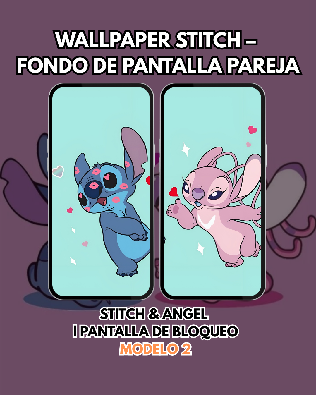 Wallpaper Stitch y Ángel – Fondo de Pantalla | Pantalla de Bloqueo
