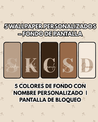 5 Wallpaper Personalizados con Nombre| 5 Colores Modelo 1