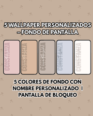 5 Wallpaper Personalizados con Nombre| 5 Colores Modelo 2