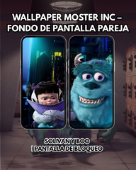 Wallpaper  Moster Inc | Solivan y Boo – Fondo de Pantalla Pareja | Pantalla de Bloqueo