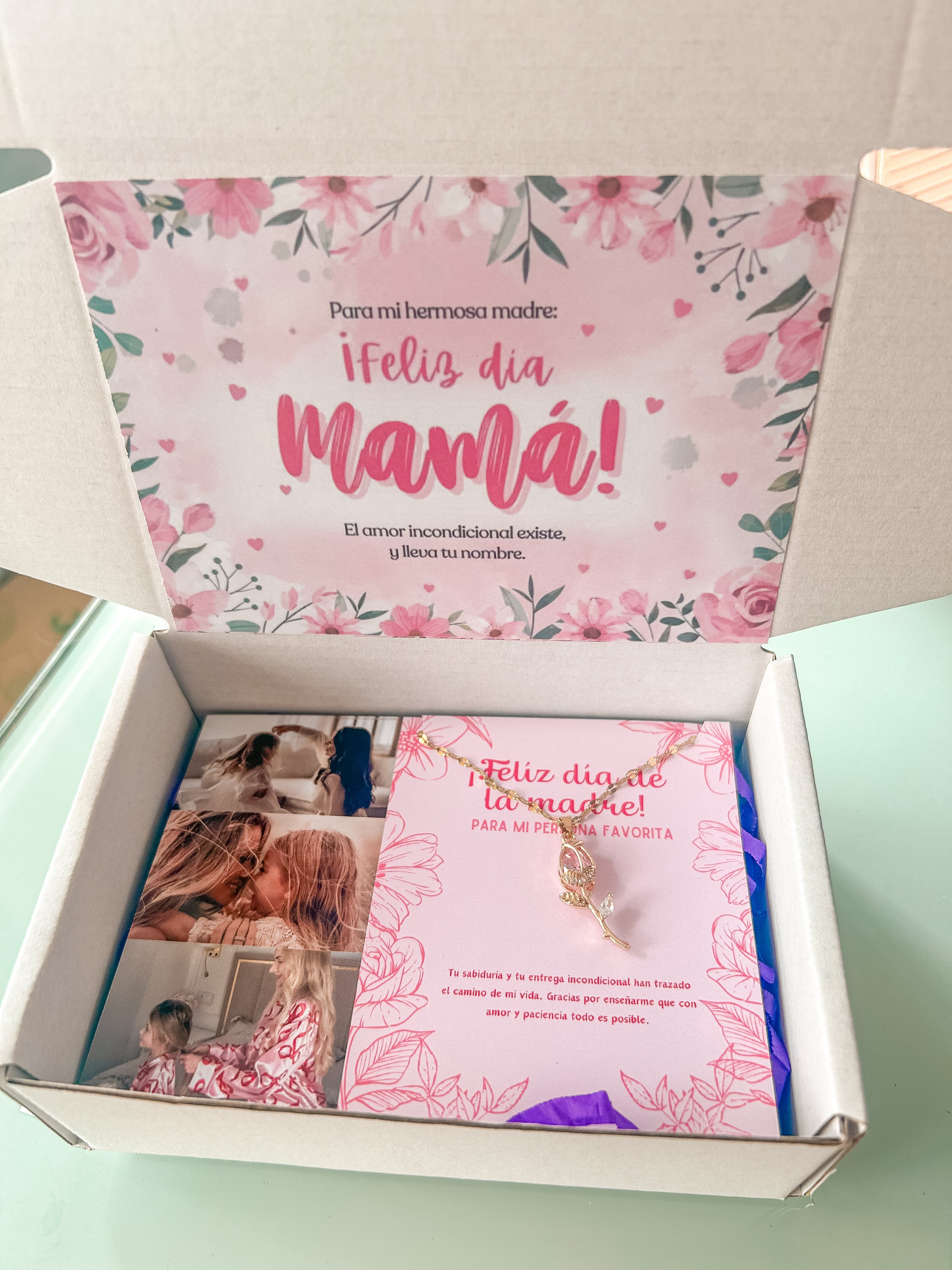 Collar Día de la madre box Rosa 1