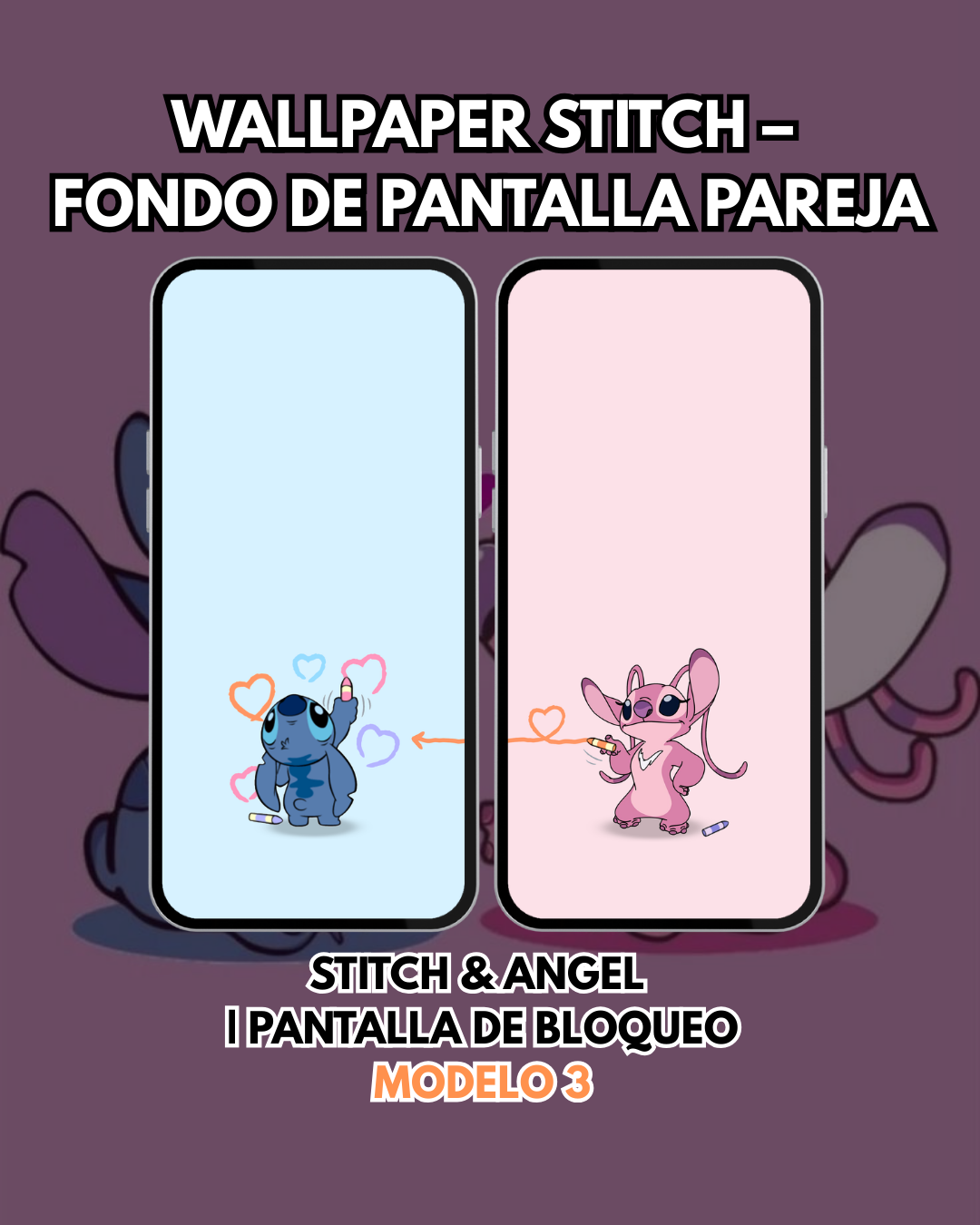 Wallpaper Stitch y Ángel – Fondo de Pantalla | Pantalla de Bloqueo