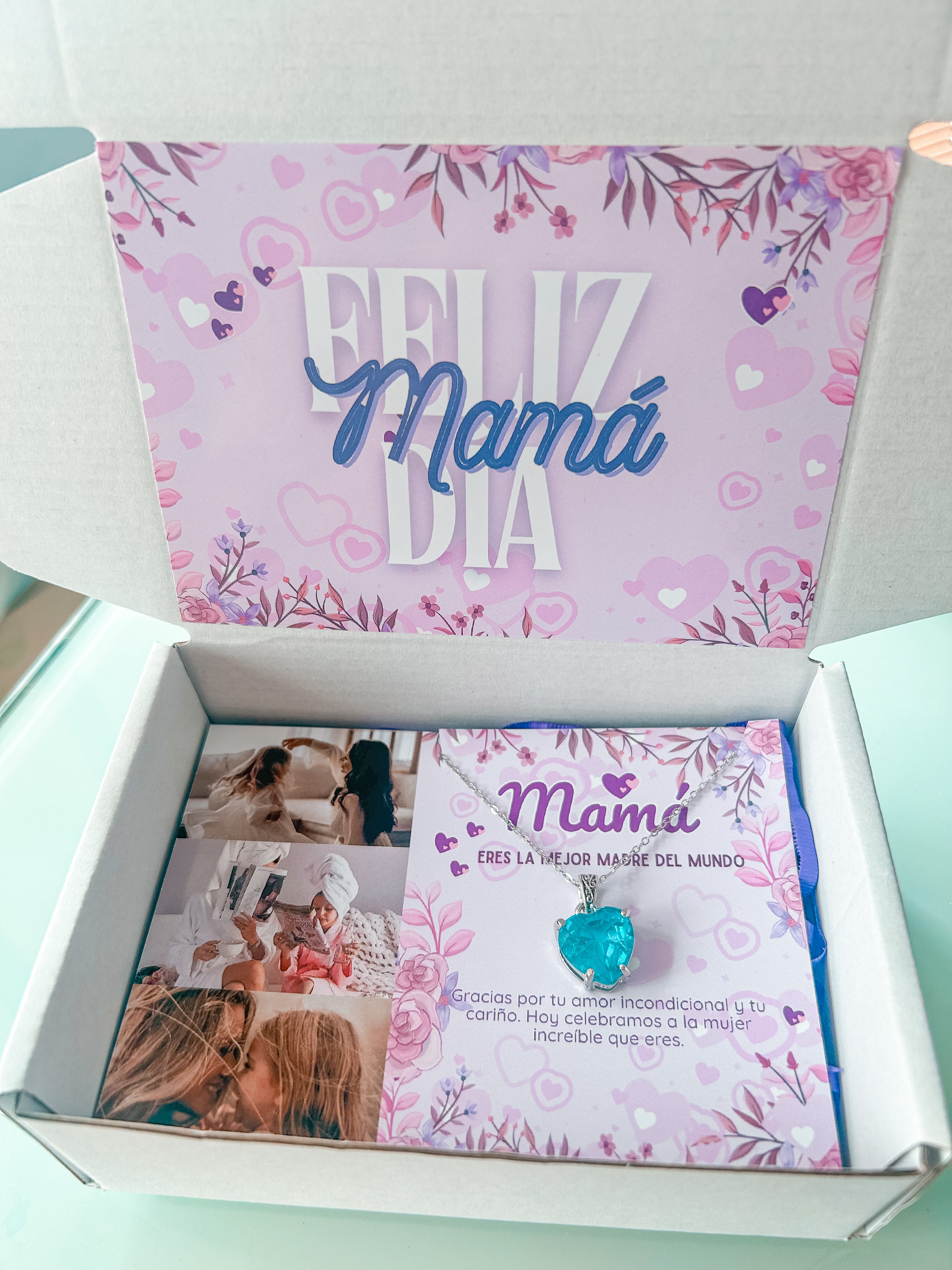 Collar Día de la madre box Morada