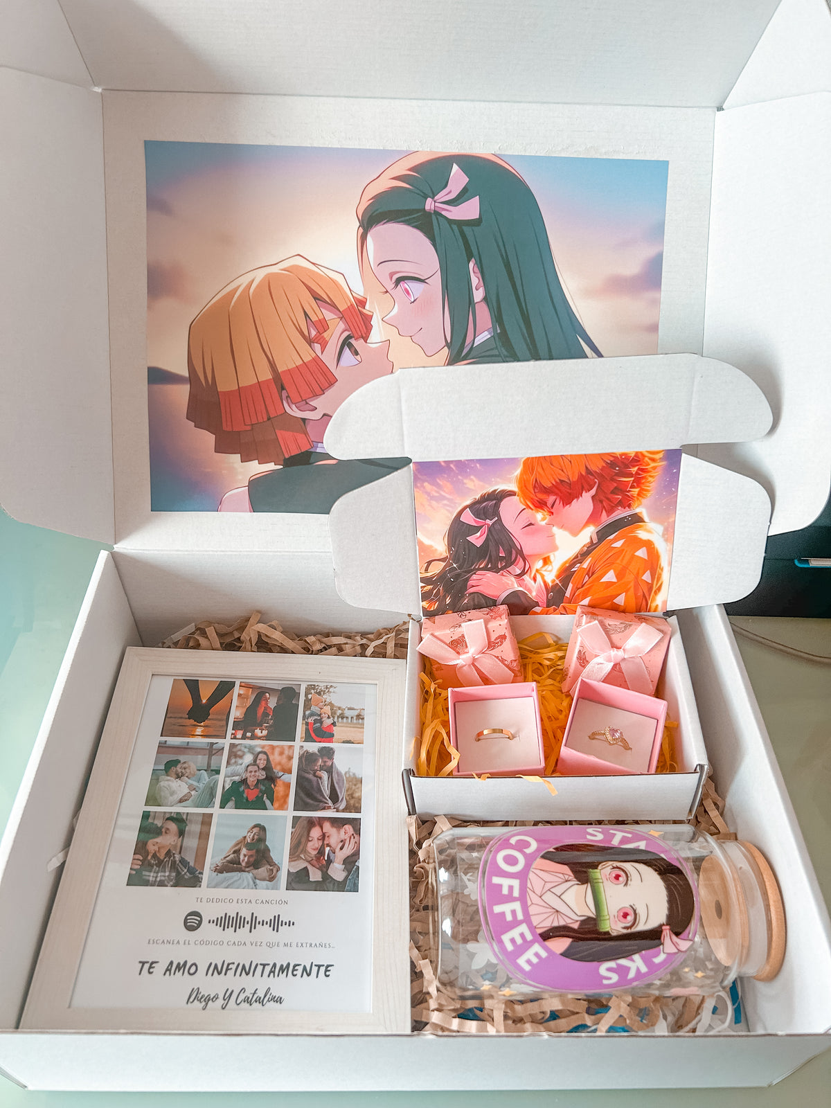 Box Zenitsu y Nezuko XXL vaso