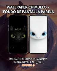 Wallpaper Chimuelo – Fondo de Pantalla Pareja Furia Nocturna y Luminosa | Pantalla de Bloqueo