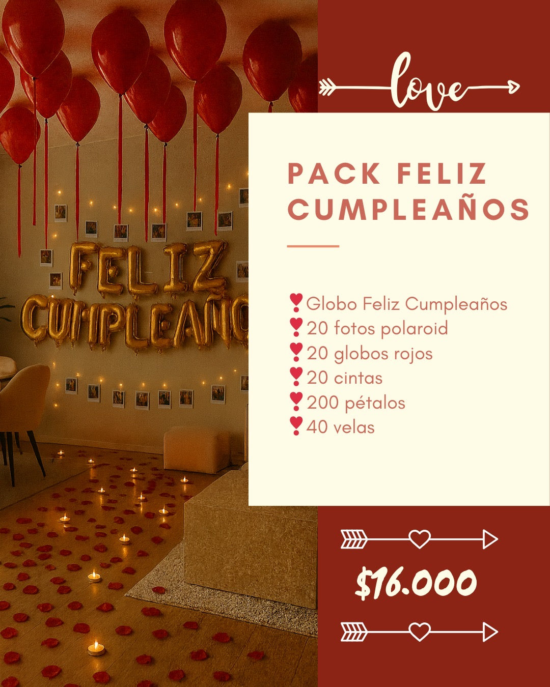 Pack Love / Feliz Cumpleaños