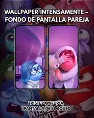 Wallpaper  Intensamente| Tristeza y Furia– Fondo de Pantalla Pareja | Pantalla de Bloqueo
