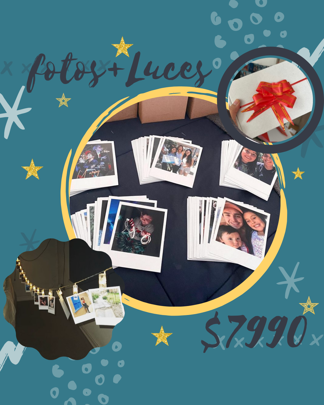 20 Fotos Polaroid+Luces clip
