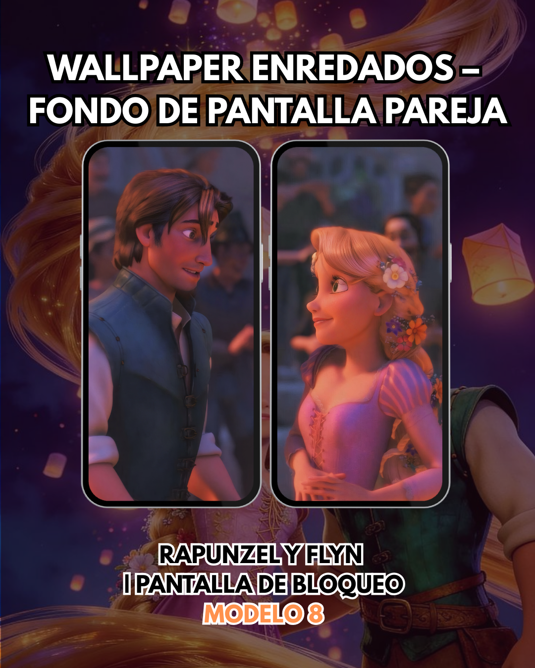Wallpaper Enredados – Flynn y Rapunzel  Fondo de Pantalla | Pantalla de Bloqueo
