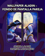 Wallpaper  Jazmín y Aladdin|– Fondo de Pantalla Pareja | Pantalla de Bloqueo