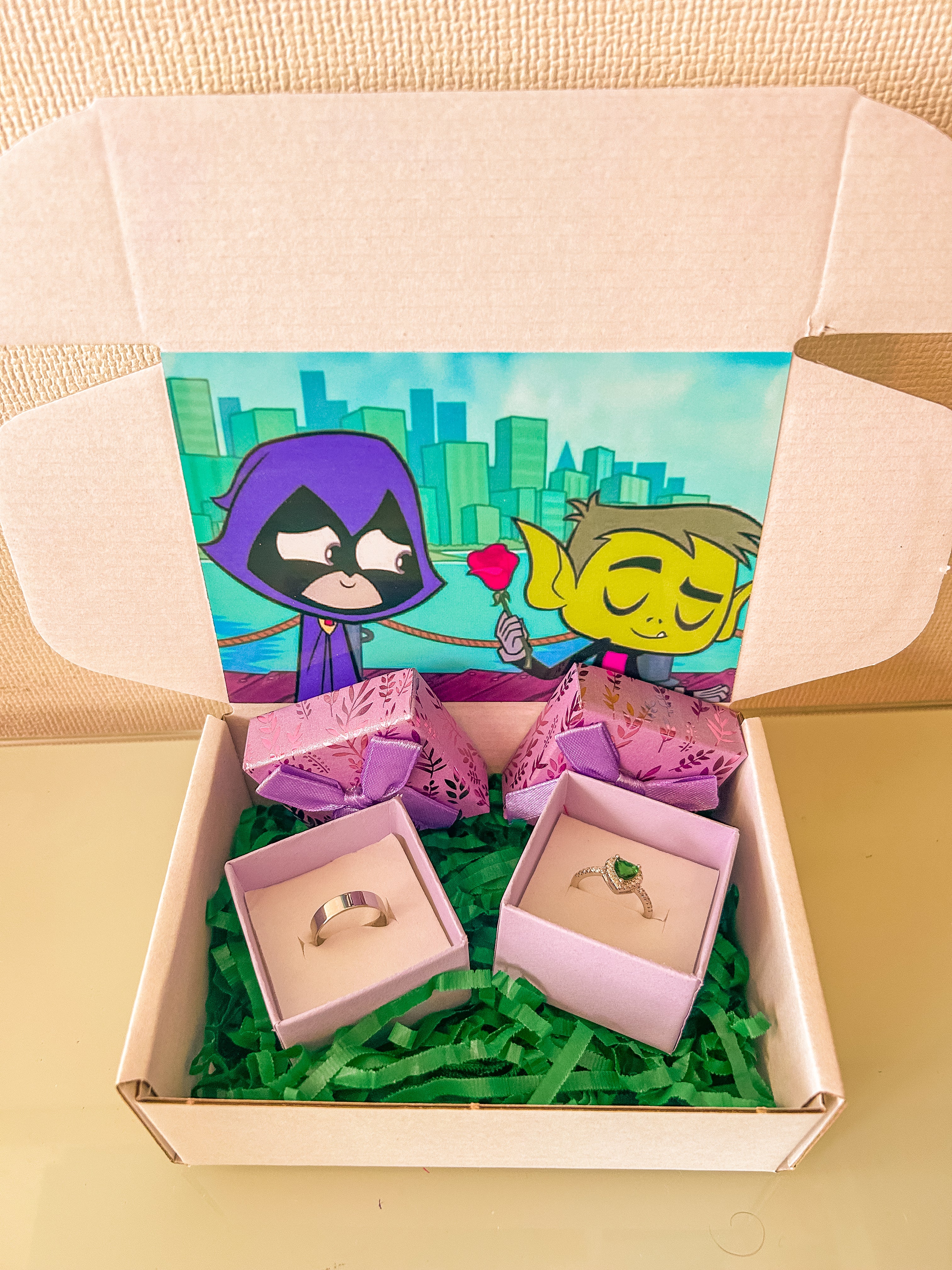 Set Anillos Raven y Chico Bestia